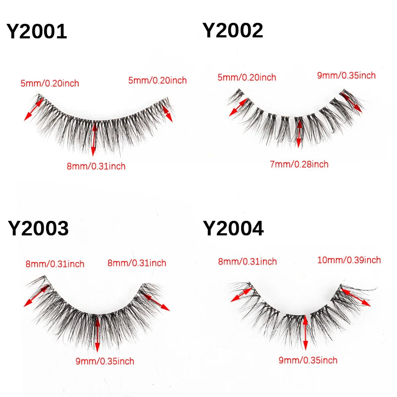 YSDO Natural False Eyelashes 3/6/10 Pairs Wispy Faux 3D Mink Lashes Reusable Fluffy Cat Fake Lashes Extension Makeup Tool Cílios