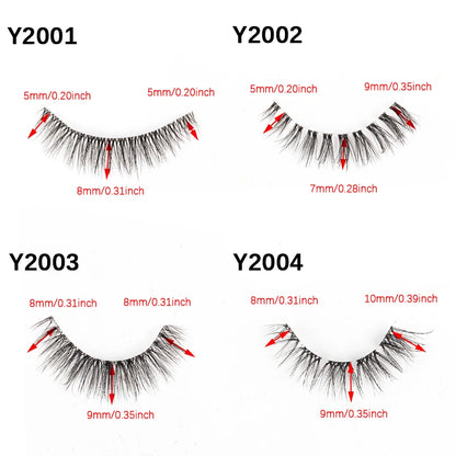 YSDO Natural False Eyelashes 3/6/10 Pairs Wispy Faux 3D Mink Lashes Reusable Fluffy Cat Fake Lashes Extension Makeup Tool Cílios