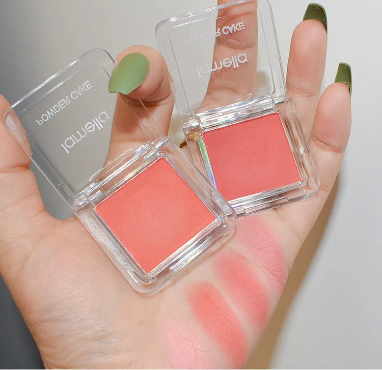 Face Blusher Matte Natural Cheek Tint Brighten Face Waterproof Face Contouring Cosmetics Blush Powder Soft Female Makeup 1pcs