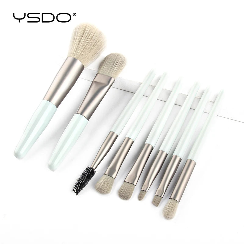 8/10/12 PCS Makeup Brushes Eyeshadow Rouge Liquid Foundation Brushes Mini Cosmetic Tools Professional Soft Synthetic Hair Brush