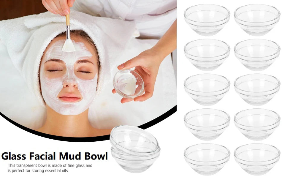 1/3/5pcs Acrylic Face Beauty Mixing Bowl DIY Stirring Bowls Transparent Cosmetic Beauty Tool Home Salon Spa Face Skin Applicator