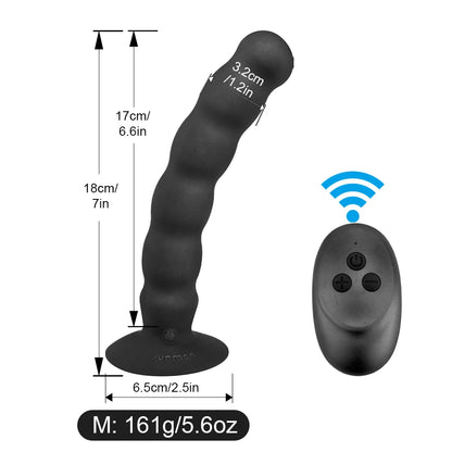 Prostate Massager Wireless Remote Vibrator Anal Beads Butt Plug G Spot Stimulator Penis Vibrating Dildo Sex Toys For Men Women