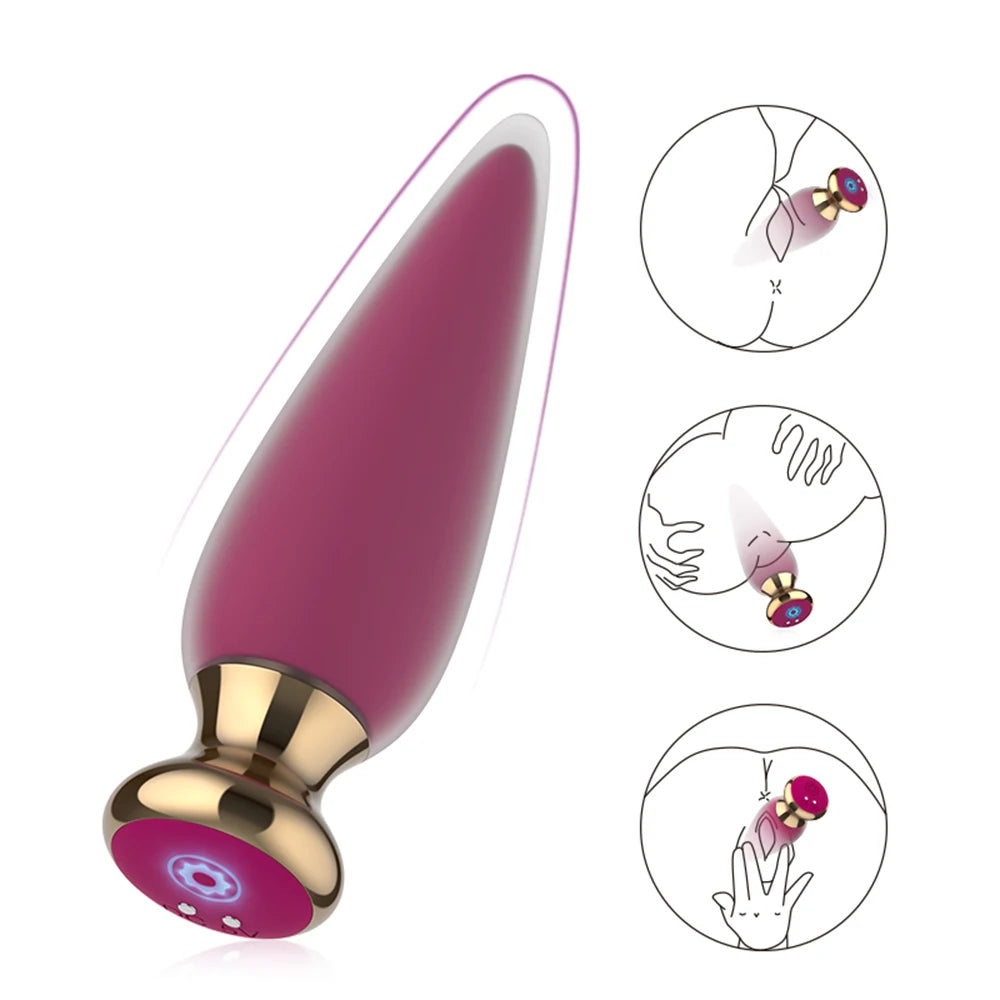 Remote Control Anal Vibrators For Women Vibrating Butt Plug Vibrator Prostate Massager Dildo G-spot Stimulate Sex Toys For Women