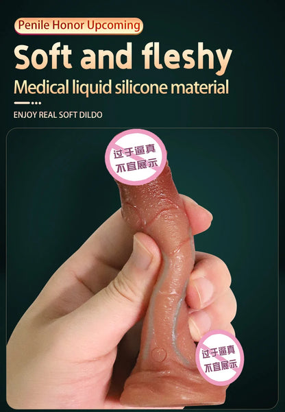 Realistic Thrusting Dildo Vibrator Soft Small and Convenient Medical Silicone Penis For Woman G Spot Vagina Masturbator Sex Toys