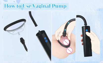 Electric Pussy Pump Vagina Clitoris Sucker Breast Messager for Women Clit Vibrator Remote Nipple Enlarge Vacuum Pump Cover