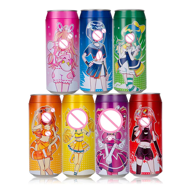 YUU 7 Colors Hidden Canned Masturbator for Male Anime Pussy Masturbation Egg Artificial Vagina Extended Canned Masturbators Toys