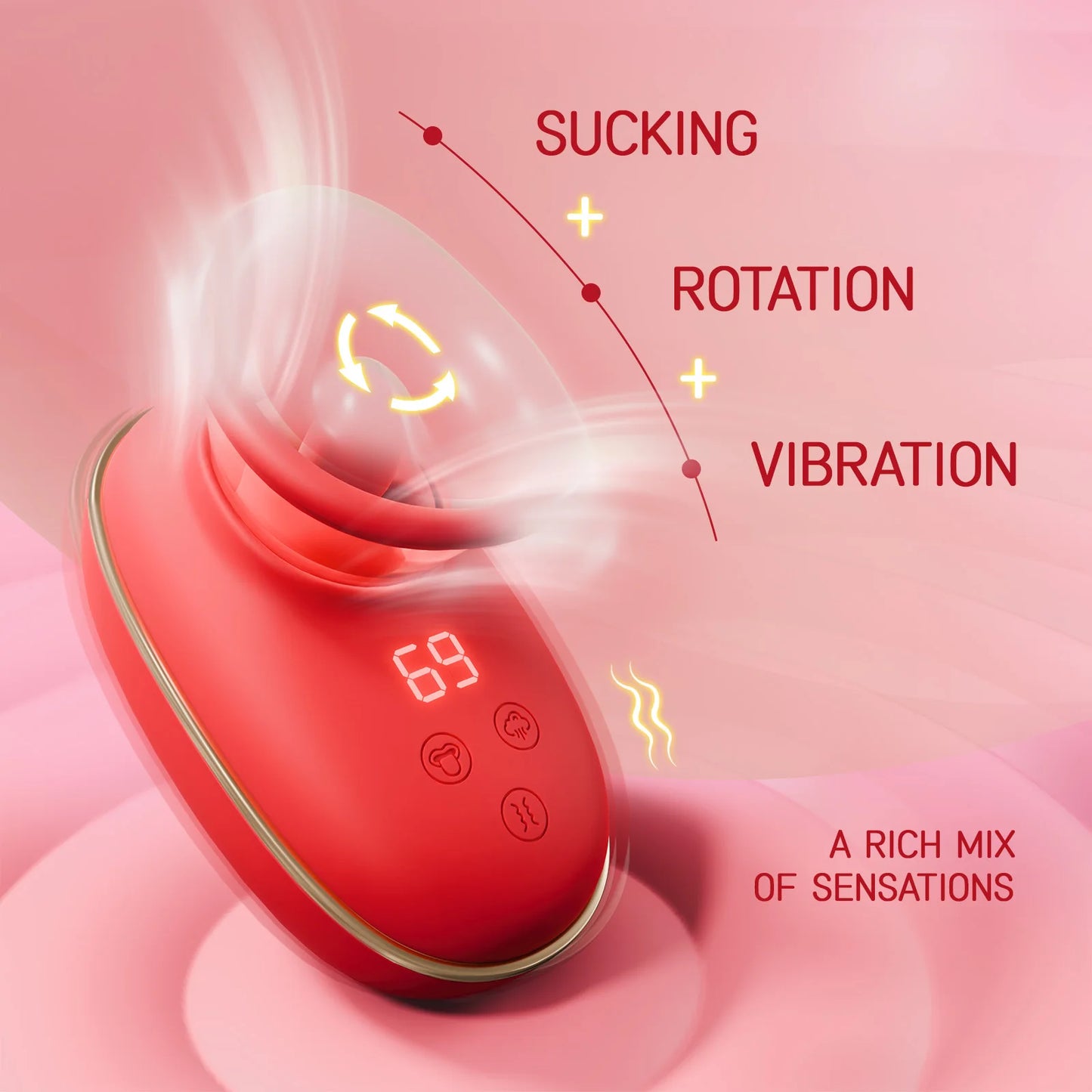 Clitoral Vacuum Vibrator 2 in 1 Sucking&Licking Tongue Sex toys for Women Nipple Stimulator Pussy Blowjob Female Masturbation