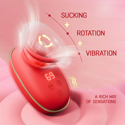 Clitoral Vacuum Vibrator 2 in 1 Sucking&Licking Tongue Sex toys for Women Nipple Stimulator Pussy Blowjob Female Masturbation