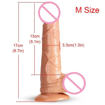 Huge Realistic Soft Dildo Penis Cheap Small Anal Dildo Silicone Suction Cup Masturbators Butt Plug Toys for Women Ring Cock