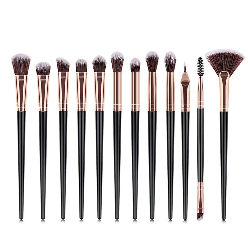 8/10/12 PCS Makeup Brushes Eyeshadow Rouge Liquid Foundation Brushes Mini Cosmetic Tools Professional Soft Synthetic Hair Brush