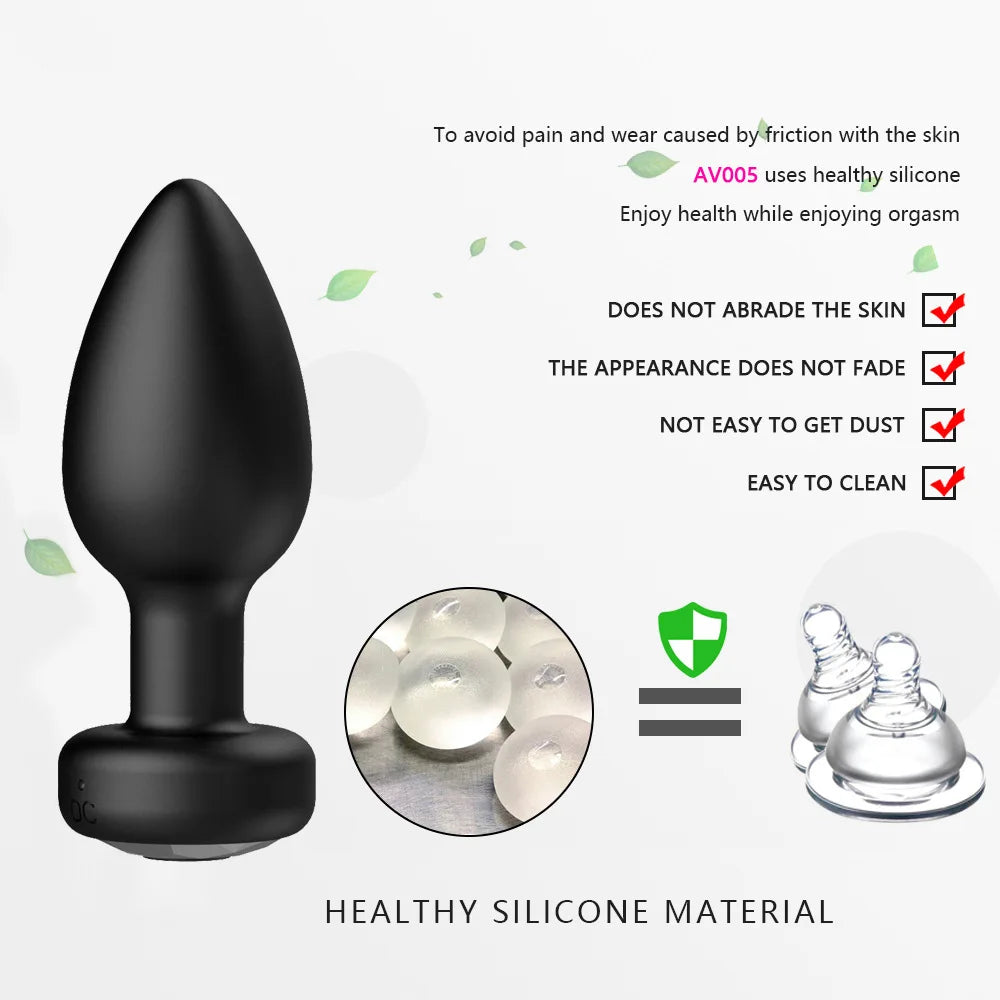 3PCS Diamond Anal ButtPlug G-spot Vestibular Stimulator Masturbator Adult Sex Toy Gay Sex Silicone Anal Sex Toy Bead Anal Opener