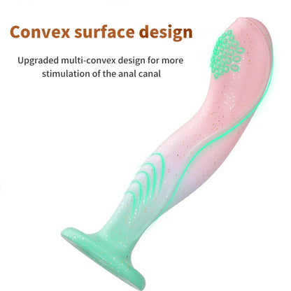 Suction Silicone Anal Plug Sex Toy for Men and Women with SM Stimulating G-spot Large Anal Masturbation Dildo Prostatic Massage