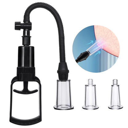 Manual Pussy Pump Vagina Clitoris Sucker Manual Women Breast Massage Nipple Stimulator Enlarge Vacuum Pump Cover Adult Sex Toy