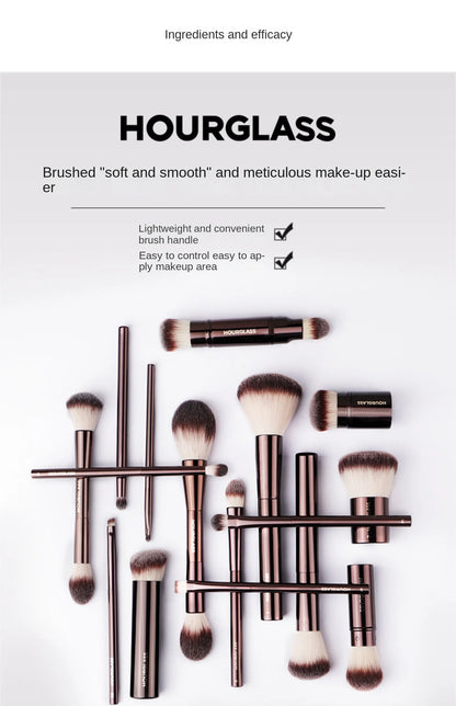 Hourglass Series Powder Foundation Makeup Brush Kabuki Contour Cream Blush Bronzer Make Up Eyeshadow Eyeliner Smudge Brush