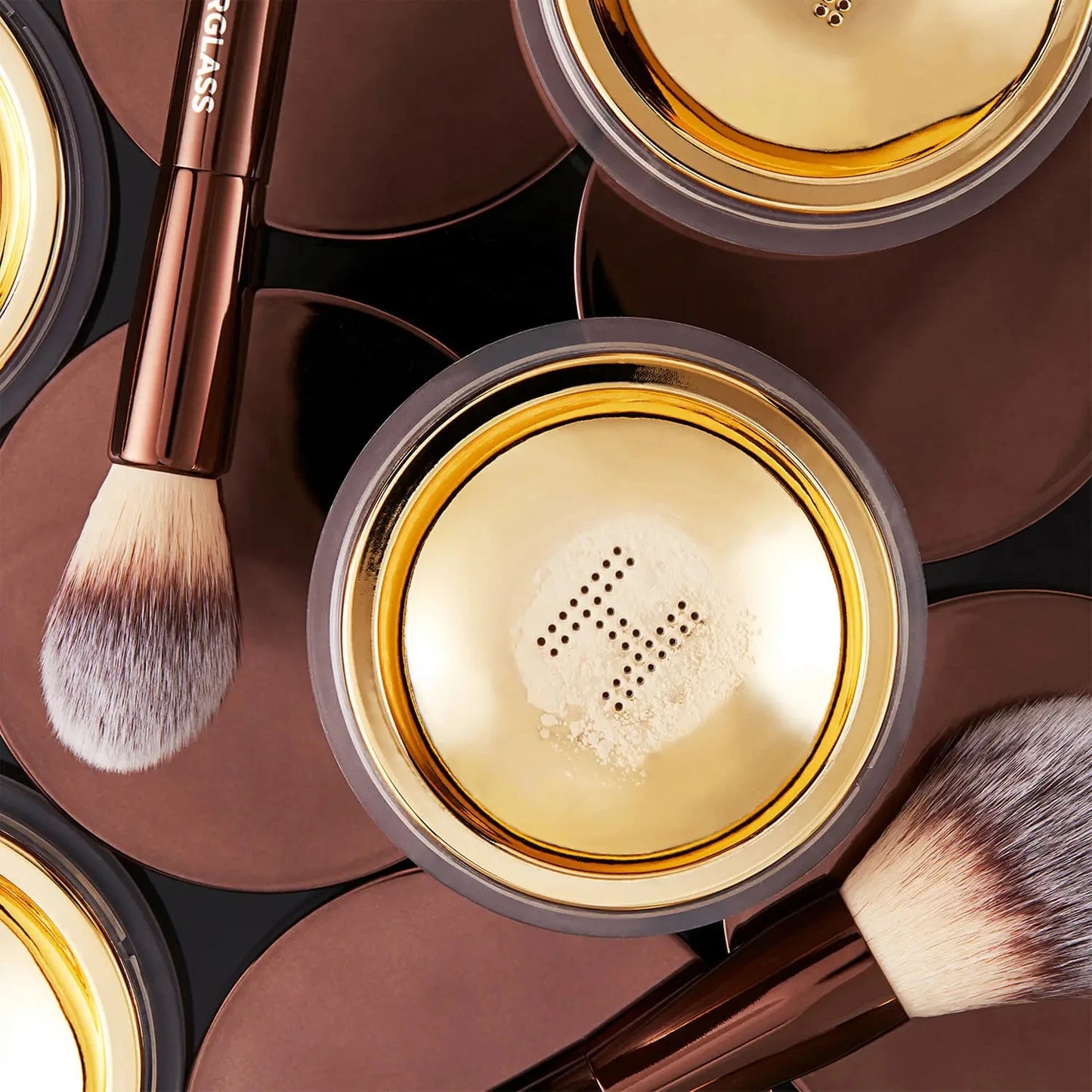 Hourglass Series Powder Foundation Makeup Brush Kabuki Contour Cream Blush Bronzer Make Up Eyeshadow Eyeliner Smudge Brush