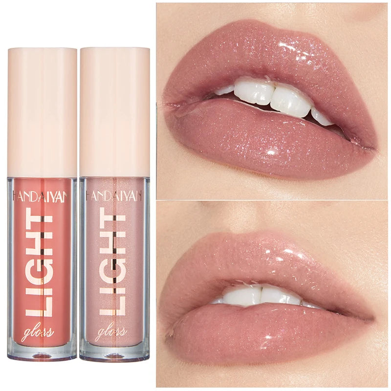 Handaiyan Lip Gloss Sexy Plump Glitter Crystal Jelly Red Nude Lipstick Liquid Waterproof Moisturize Oil Lipgloss Makeup