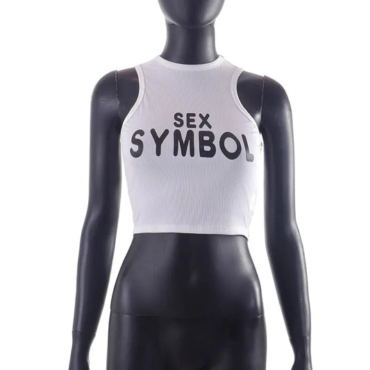 Sex Symbol Ribbed Cropped Tank